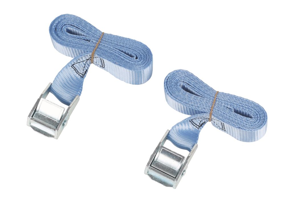 Cambuckle TieDown Straps 2.5m x 25mm 2 Pack Screwfix