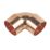 Flomasta  Copper End Feed Equal 90° Elbows 28mm 10 Pack