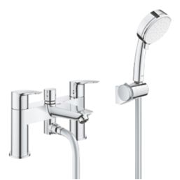 Grohe Start Edge Chrome 154mm Deck Mounted Dual Control Manual Shower Mixer Tap