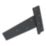 Smith & Locke Black Powder-Coated Tee Hinges 500mm 2 Pack