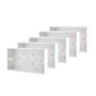 British General 900 Series 2-Gang Surface Pattress  Back Boxes 29mm 5 Pack