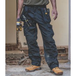 DEWALT Pro Tradesman Work Trousers Black 38" W 29" L