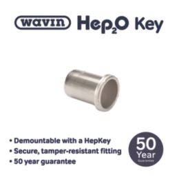 Hep2O Smartsleeve Stainless Steel Push-Fit Pipe Inserts 28mm 5 Pack