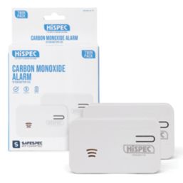 Hispec HSA/BC/10-TP  Battery Standalone Carbon Monoxide Alarms with Safespec Data Extraction 2 Pack