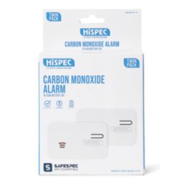 Hispec HSA/BC/10-TP  Battery Standalone Carbon Monoxide Alarms with Safespec Data Extraction 2 Pack