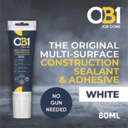 OB1  Multi Surface Sealant & Adhesive White 80ml