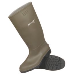 Dunlop Pricemaster Metal Free  Non Safety Wellies Green Size 9