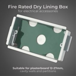 British General  Fire Rated 2-Gang Dry Lining  Box 35mm
