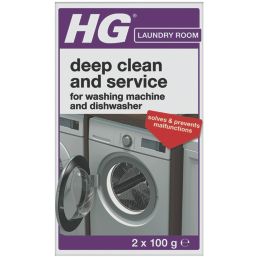 HG Deep Clean & Service  Dishwasher & Washing Machine Cleaner 200g 2 Pack