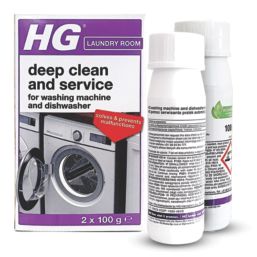 HG Deep Clean & Service  Dishwasher & Washing Machine Cleaner 200g 2 Pack