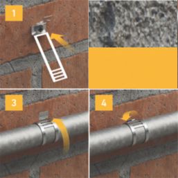 D-Line Safe-D Fire Rated Adjustable Clips 16-21mm² Silver 20 Pack