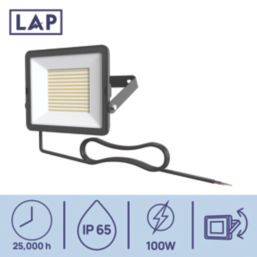 LAP Alernus Outdoor LED Floodlight Black 100W 12,000lm
