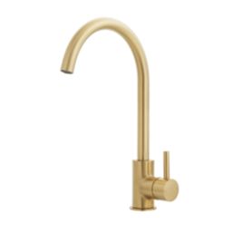 Highlife Bathrooms Blackford Mono Mixer Brushed Brass