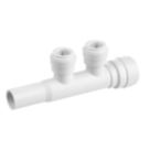 Flomasta  Plastic Push-Fit Reducing 2 Port Manifold 22mm x 15mm