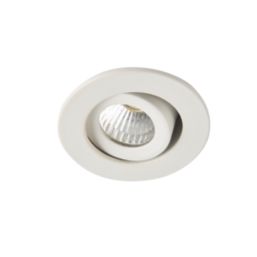Saxby Vega Round LED Micro Downlights Matt White 12W 240lm 3 Pack