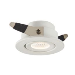 Saxby Vega Round LED Micro Downlights Matt White 12W 240lm 3 Pack