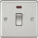 Knightsbridge  20A 1-Gang DP Control Switch Brushed Chrome with LED