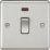 Knightsbridge  20A 1-Gang DP Control Switch Brushed Chrome with LED