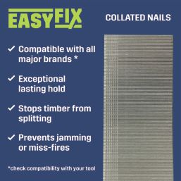 Erbauer Galvanised Straight Brad Nails 18ga x 35mm 2000 Pack