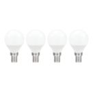 Essentials  E14 Mini Globe LED Light Bulb  470lm 4.2W 4 Pack