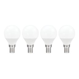Essentials  E14 Mini Globe LED Light Bulb  470lm 4.2W 4 Pack