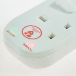 Masterplug 13A 6-Gang Switched Surge-Protected Extension Lead  1m