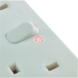 Masterplug 13A 6-Gang Switched Surge-Protected Extension Lead  1m