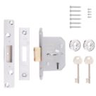 ERA  5 Lever Chrome Mortice Deadlock 64mm Case - 44mm Backset