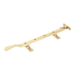 Traditional Casement Stay Polished Brass 254mm