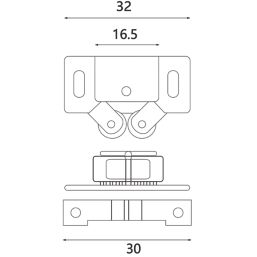 Essentials Roller Cabinet Latches Bronze 27.5mm x 32mm 10 Pack
