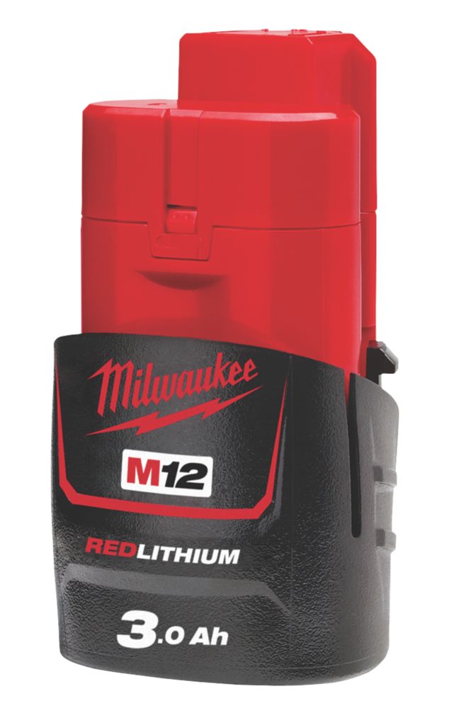 Milwaukee M12 B3 12V 3.0Ah Li-Ion RedLithium Battery - Screwfix