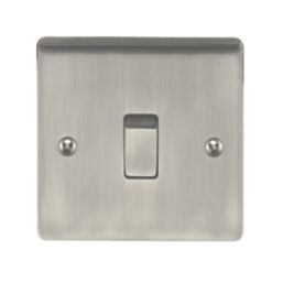 British General Nexus Metal 10AX 1-Gang 2-Way Light Switch  Brushed Iridium