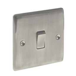 British General Nexus Metal 10AX 1-Gang 2-Way Light Switch  Brushed Iridium