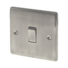 British General Nexus Metal 10AX 1-Gang 2-Way Light Switch  Brushed Iridium