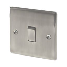 British General Nexus Metal 10AX 1-Gang 2-Way Light Switch  Brushed Iridium