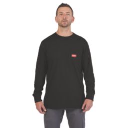 Milwaukee  Long Sleeve T-Shirt Black X Large 46-48" Chest