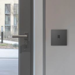 British General Evolve 10A 1-Gang 1-Way Press Switch Polished Black