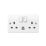 MK Logic Plus 13A 2-Gang DP Switched Socket + 3A 15.5W 2-Outlet Type A & C USB Charger White