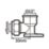 Flomasta  Brass Compression Adapting 90° Wall Plate Elbow 15mm x 1/2"