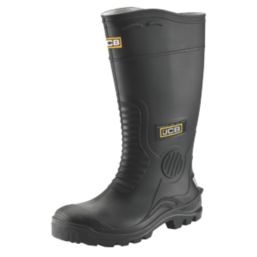 JCB Hydromaster Size 7  Black Steel Toe Cap Safety Wellies