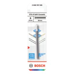 Bosch CYL-9 Straight Shank Carbide Tile & Glass Drill Bit 6mm x 80mm