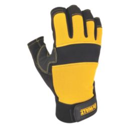 DEWALT Performance Fingerless Fingerless Gloves Black / Yellow Medium
