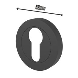 Smith & Locke Lormel Euro Escutcheon (Pair) Matt Black 50mm