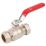 Midbrass  Compression Full Bore 3/4" Lever Ball Valve with Blue/Red Handles