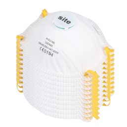 Site  Moulded Valved Masks P2 10 Pack