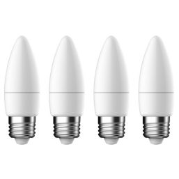 LAP  E27 Candle LED Light Bulb  470lm 4.2W 4 Pack