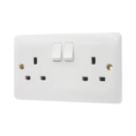 Vimark Pro 13A 2-Gang SP Switched Plug Socket White