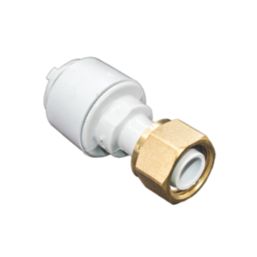 FloPlast FloFit+ Plastic Push-Fit Straight Tap Connector 15mm x 1/2"