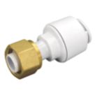 FloPlast FloFit+ Plastic Push-Fit Straight Tap Connector 15mm x 1/2"
