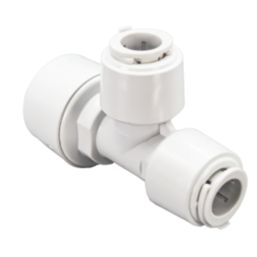 FloPlast FloFit+ Plastic Push-Fit Reducing Tee 22mm x 15mm x 15mm